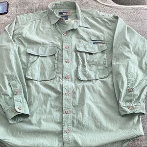 Columbia Sage Green Utility Hiking Shirt